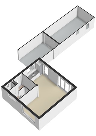 Plattegrond - Cluysenaerstraat 11, 6372 TP Landgraaf - Cluysenaerstraat 11 Landgraaf - Begane grond 3D.jpg